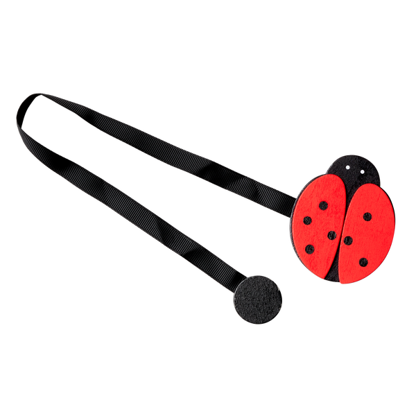 Beautiful ladybird tie which can be used to hold up the blackout fabric in your child's bedroom. Handmade wooden accessory that will look adorable in any kids bedroom. 